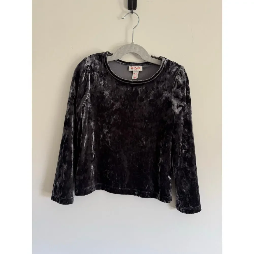 $17 car & Jack Girls Velour Long Sleeve Tee - XS 4/5